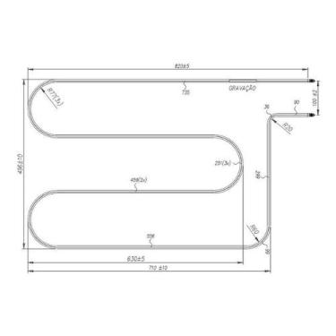 Imagem de Resistencia para forno 80X60 220v - Metalmaq