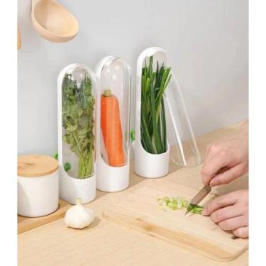 Imagem de Organizador de ervas para geladeira conservador de verduras e temperos