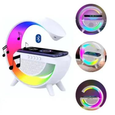 Imagem de Caixa De Som Para Quarto Com Luminaria E Carregador Sem Fio - GBG STOR