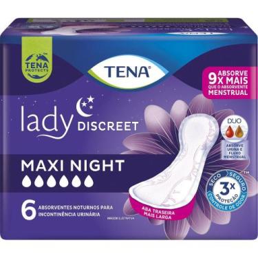 Imagem de Absorvente Geriátrico Lady Discreet Maxi Night Tena 6 Unidades