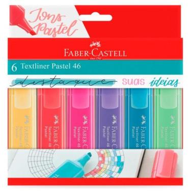 Imagem de Marca Texto Textliner Pastel 46 com 6 cores - Faber-Castell