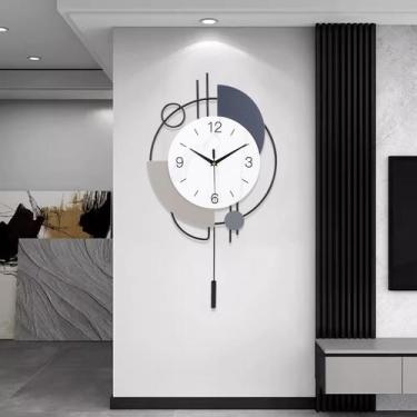 Imagem de Relógio de parede Dankeit Silent Non-Ticking com pêndulo 33x55cm