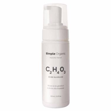 Imagem de Espuma de Acido Glicólico Simple Organic, 150ml
