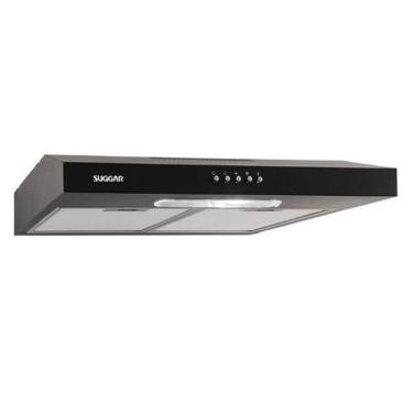 Imagem de Depurador de Ar Slim Suggar DPS161PT 60cm 3 Velocidades Preto 110V com Filtro de Carvão Ativado