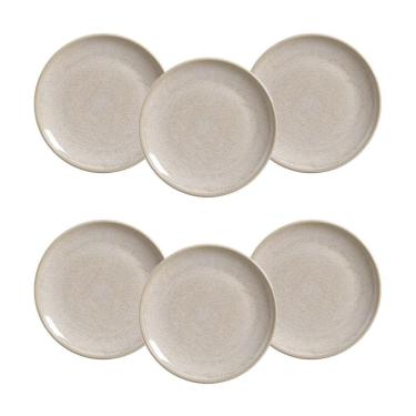 Imagem de Conjunto de Pratos de Sobremesa Coup Hotellate 6 Peças Cerâmica Stoneware Cinza Porto Brasil