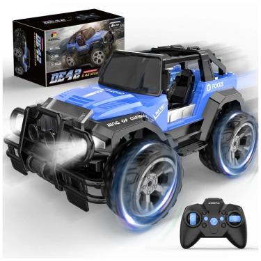 Imagem de Carrinho de Controle Remoto 80 Min de Ação com Modo Off Road Automático, DEERC DE42, Azul
