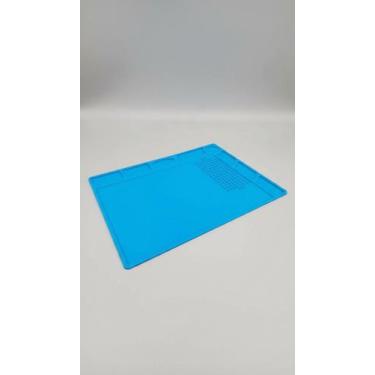 Imagem de Manta Silicone Antiestática 32x23cm Azul - Congratulations Store