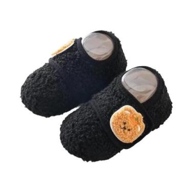 Imagem de Meias Antiderrapantes De Inverno Para Bebês Com Forro De Fleece E Sola