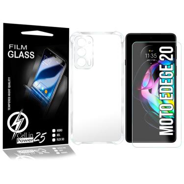 Imagem de Capa Anti Impacto + Película De Vidro Para Moto Edge 20 XT2143-1 - Cell In Power25