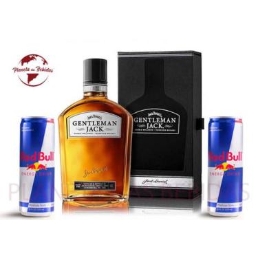 Imagem de Combo Whisky Jack Gentleman 1000 Ml + 2 Energético Red Bull 250 Ml - J