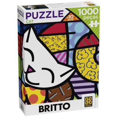 Imagem de Puzzle 1000 Peças Romero Britto - Cat - Grow