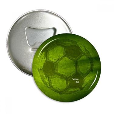 Imagem de Abridor de garrafas verde com ímã de geladeira para futebol futebol americano, emblema multifuncional