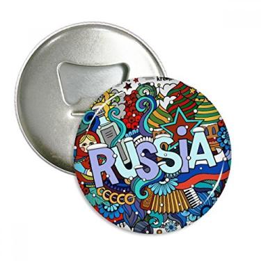 Imagem de Rússia Winter Acordeon Casino Ilustração Abridor de Garrafas Imã de Geladeira Emblema Multifuncional