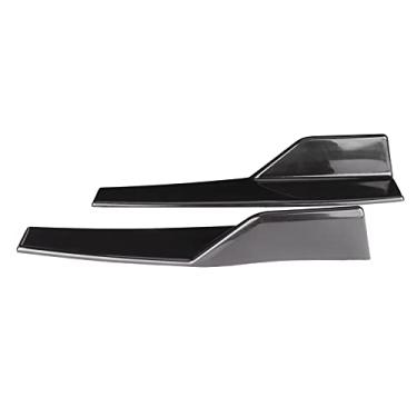 Imagem de Saias Laterais Saias Laterais Kits de Corpo Universais Par de Saia Lateral Universal Rocker Divisor Lateral Winglet Wing Difusor Kit de Corpo de Carro Preto Brilhante 45 x 8 cm