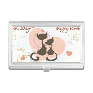 Imagem de Black Cats Carteira de bolso com porta-cartões Feliz Dia dos Namorados