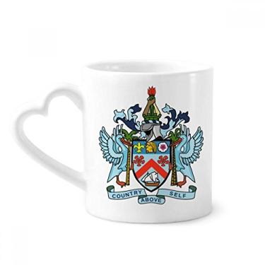 Imagem de Caneca com emblema Nacional de São Cristóvão e Névis Copo de coração de vidro