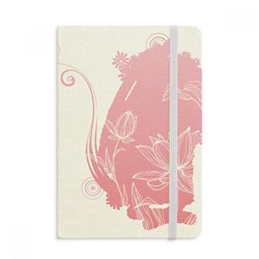 Imagem de Caderno de flores de flor de lótus caderno oficial de tecido capa dura clássico diário