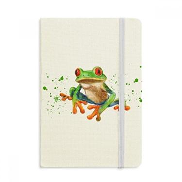 Imagem de Caderno Polypedatid Green Frogs oficial de tecido capa dura para diário clássico