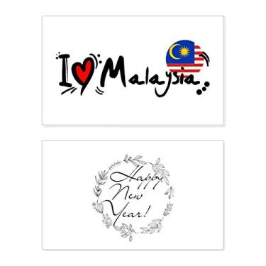 Imagem de I Love Malaysia Bandeira da Palavra Love Ilustration Coração Ano Novo Festival Cartão Bless Mensagem Presente