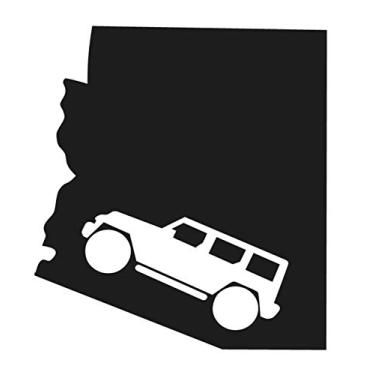 Imagem de Decalque 60,2 cm com padrão AZ com 10,16 cm x 10,16 cm {preto}-, adesivo divertido Arizona, adesivo off-road, off-froad, trilho Crawler Rock Crawler