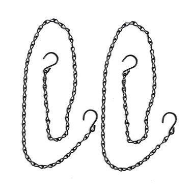 Imagem de Corrente de arnês de aço com gancho P para pendurar alimentador de bebidas de aves de capoeira, ajustável de 101 cm de comprimento, testada para suportar até 136 kg de peso