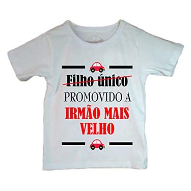Imagem de Camiseta Infantil Promovido A Irmão Mais Velho (06, Branco)