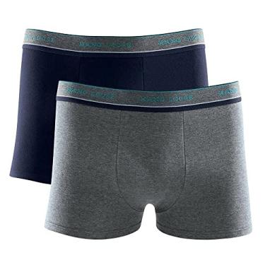 Imagem de Kit 2 Cueca Boxer Cotton Hang Loose Masculina Cós Elástico Azul marinho G