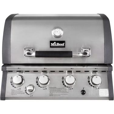 Imagem de Churrasqueira a Gás de Embutir com 4 Queimadores Aço Inox Mr Beef