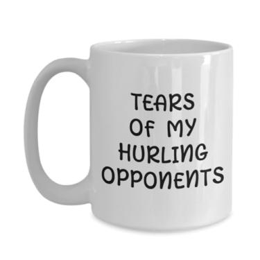 Imagem de Caneca de café TrapHurling Opponents Tears, xícara de café para entusiastas de arremessos, caneca de café para entusiastas de arremessos, caneca de brincadeira de fósforo, ideia de presente de aniversário de Natal (425 g)