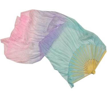 Imagem de PAYNAN 1 par de véu para fãs de dança do ventre 1,5 m de bambu fã de dança nacional de bambu