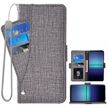 Imagem de Asuwish Capa de telefone para Sony Xperia 5 II 2 / Experia 5II 5G capa carteira com protetor de tela de vidro temperado e alça de pulso flip porta-cartão de crédito suporte celular Experia5ii XQ-AS72