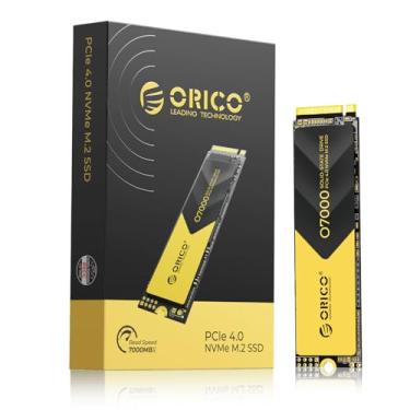 Imagem de ORICO SSD NVMe de 1 TB PCIe 4.0 - até 7000 MB/s, SSD M.2 2280 PCIe 4.0X4 SSD interno de estado sólido, dissipação de calor rápida, compatível com macOS Windows para jogadores e criadores-O7000 (1 TB)