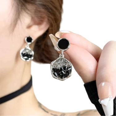 Imagem de Brincos Mulheres Moda Geométrico Elegante Pedras