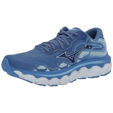 Imagem de Mizuno Tênis de corrida feminino Wave Horizon 7, Azul federal/branco, 35