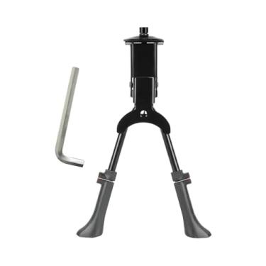 Imagem de Amagogo Suporte de perna dupla para bicicleta, suporte lateral antiderrapante para viagem ao ar livre, ciclismo, descanso lateral, ajustável