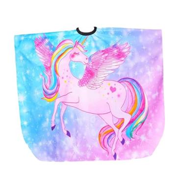 Imagem de harayaa Capa de corte de cabelo para crianças, capa de corte de cabelo à prova d'água, reutilizável, poliéster, de corte de cabelo, salão de barbeiro,