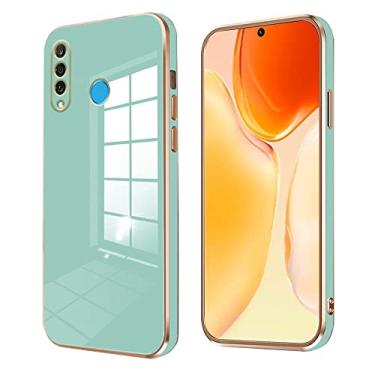 Imagem de Wousunly Compatível com Huawei P30 Lite capa de silicone rosa, capa para celular Huawei P30 Lite à prova de choque, fina e macia (verde)