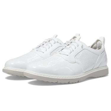 Imagem de STACY ADAMS Sapato Oxford masculino Spyre bico liso com cadarço elástico, Patente branca, 47