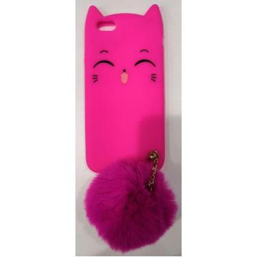 Imagem de Capa Capinha iphone 7 iphone 8 Cathinha Com Pompom Cores - sem, pink