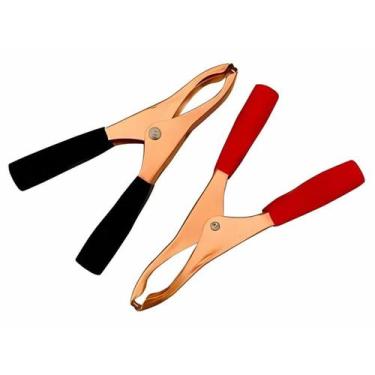 Imagem de Garra Jacaré 50A Para Chupeta Bateria 1 Par Aço Cobre - Bestfer