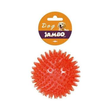 Imagem de Brinquedo Bola TPR Espinho para Cães Vermelho - Jambo Pet