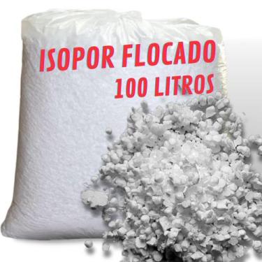 Imagem de Refil de Isopor Flocado 100 litros para Enchimento de Puffs Almofadas 