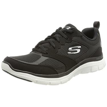 Imagem de Skechers Tênis feminino Flex Appeal 4.0 Active Flow, Preto/branco, 35