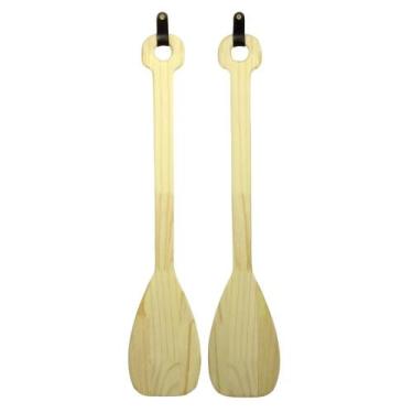 Imagem de Remo decorativo de pinus Kit com 2 remos de praia - Carmisini