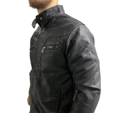 Imagem de Jaqueta de couro Masculina Moderna Resistente Pronta Entrega - vmong, 