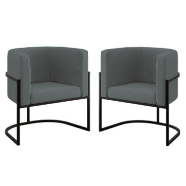 Imagem de Kit 02 Cadeiras Poltrona Lua para Sala Quarto Balaqui Decor - B Balaqu