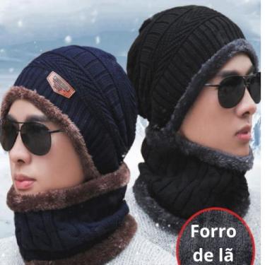Imagem de Touca Gorro Lã Inverno Frio Feminino Masculino Unissex Touch - touca e