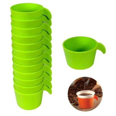 Imagem de Conjunto Copete 12 Porta Copos Descartável Cantinho Do Café Em Plástic