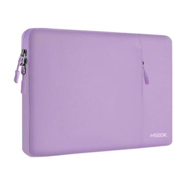 Imagem de Hseok Capa para laptop de 15,6 polegadas, proteção à prova de choque, repelente de água com bolso acessório, compatível com Mac Pro de 16 polegadas 2025-2019, bolsa de manga para a maioria dos
