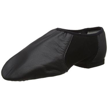 Imagem de Bloch Sapatos femininos Neo-Flex Slip-On de Couro Jazz Neoprene Slip-On Split Sole com EVA antepé e almofadas de calcanhar, alta durabilidade, ajuste superior, flexibilidade, dança de passo, Preto, 9